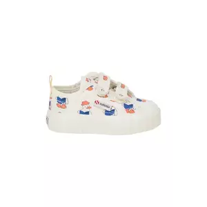 Tinycottons teniși copii READERS SNEAKERS X SUPERGA culoarea bej, SS25-913 imagine