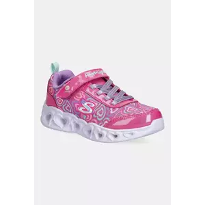 Skechers sneakers pentru copii HEART LIGHTS culoarea roz, 303257L imagine