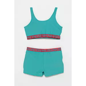 Fila costum de baie pentru copii din două piese STETTFELD culoarea turcoaz, FAT0687 imagine