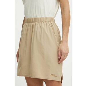 Jack Wolfskin fusta 10 culoarea bej, mini, drept imagine