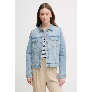 United Colors of Benetton geaca jeans femei, culoarea albastru marin, de tranzitie imagine