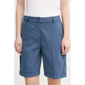 United Colors of Benetton pantaloni scurti femei, culoarea bleumarin, uni, high waist, 4CDRD901W imagine