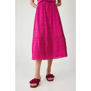 Medicine fusta din bumbac culoarea violet, maxi, evazati imagine