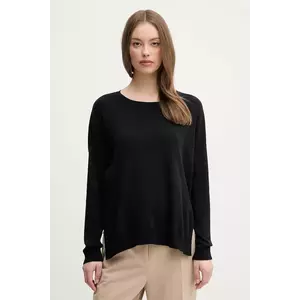 United Colors of Benetton pulover de bumbac femei, culoarea negru, light, 1091D10D7 imagine