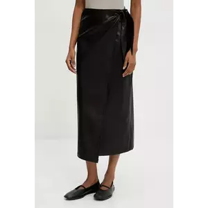 Answear Lab fusta culoarea negru, midi, drept imagine