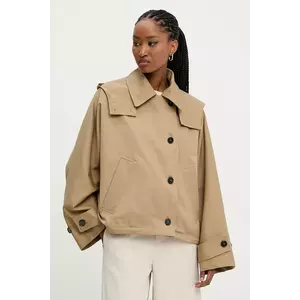 Answear Lab geaca culoarea bej, de tranzitie, oversize imagine