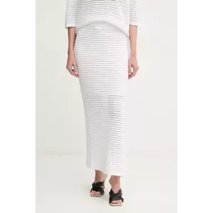 Marc Aurel fustă culoarea alb, midi, drept, 2322-8020-82062 imagine