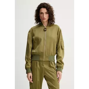 Simona Corsellini geacă bomber culoarea verde, de tranzitie, oversize, P25CPGB001 imagine