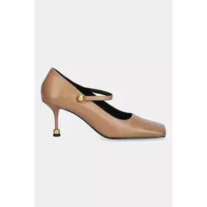 Vanda Novak stilettos de piele Adela culoarea maro imagine