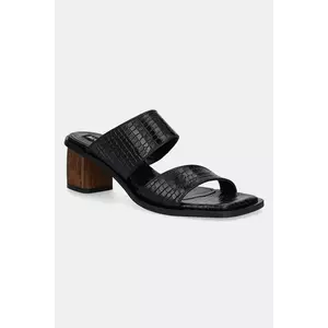 Alohas șlapi de piele Gabin Alli femei, culoarea negru, cu toc drept, S100764-01 imagine