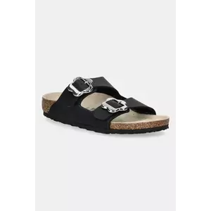 Birkenstock șlapi copii Arizona Flower Buckle culoarea negru, 1029844 imagine