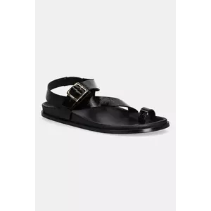 Alohas sandale de piele Siren femei, culoarea negru, S100740-01 imagine