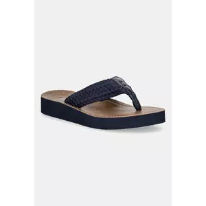 Barbour șlapi Kelburn femei, culoarea bleumarin, cu toc plat, LBS0019NY12 imagine
