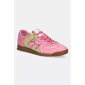 Naked Wolfe adidași din nubuc Exposure femei, culoarea roz, Exposure Kid Suede Pink imagine