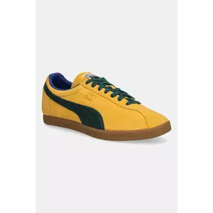 Puma sneakers din piele intoarsă Brasil bărbați, culoarea galben, 401048 imagine