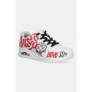 Skechers sneakers UNO femei, culoarea alb, 177082 imagine