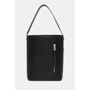 AllSaints geantă de piele ALBA HOBO culoarea negru, W110XC imagine
