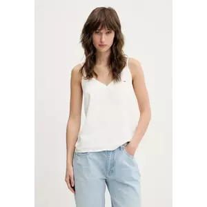 Tommy Jeans bluză femei, culoarea alb, uni, DW0DW20604 imagine