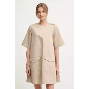 Barbour rochie din bumbac Luna culoarea bej, mini, drept, LDR0904SN31 imagine