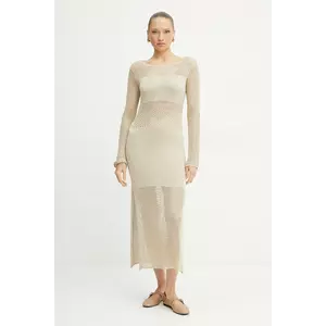 Fracomina rochie culoarea bej, maxi, mulata, FS25SD5004K514O7 imagine