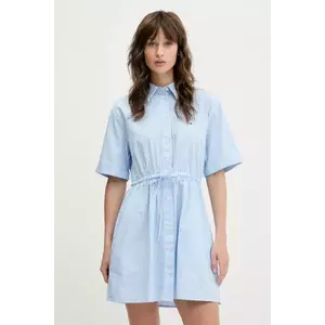 Tommy Jeans rochie din bumbac mini, evazati, DW0DW20617 imagine