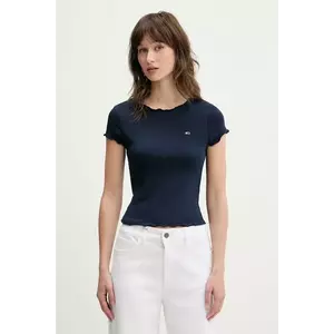 Tommy Jeans tricou femei, culoarea bleumarin, DW0DW20623 imagine