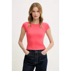 Tommy Jeans tricou femei, culoarea roz, DW0DW20623 imagine