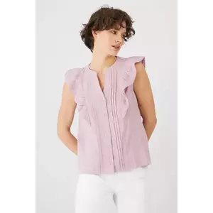 Medicine bluza din bumbac femei, culoarea roz, neted imagine