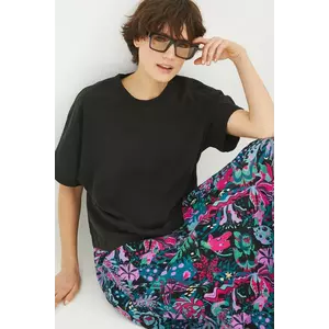 Medicine bluza femei, culoarea negru, neted imagine