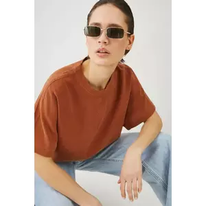 Medicine bluza femei, culoarea maro, neted imagine
