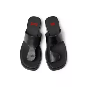 Camper papuci de piele TWS femei, culoarea negru, cu toc plat, K201745-002 imagine