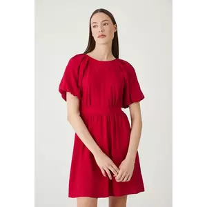 Medicine rochie culoarea rosu, mini, evazati imagine