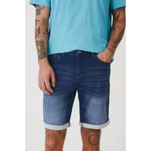 Medicine pantaloni scurti jeans barbati, culoarea albastru marin imagine