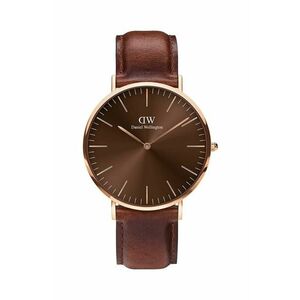 Daniel Wellington ceas barbati, culoarea maro imagine