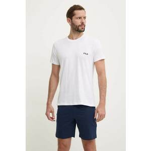 Fila pijamale de bumbac culoarea alb, neted, FPS1194 imagine