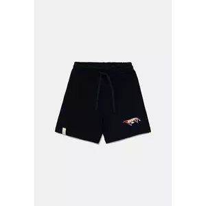 United Colors of Benetton pantaloni scurți din bumbac pentru copii culoarea bleumarin, talie reglabila, 3J68G901O imagine