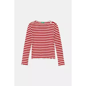 United Colors of Benetton longsleeve copii culoarea rosu, 33LQC10OM imagine