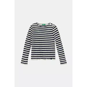 United Colors of Benetton longsleeve copii culoarea bleumarin, 33LQC10OM imagine