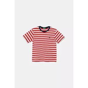 United Colors of Benetton tricou de bumbac pentru copii culoarea rosu, cu imprimeu, 3FHXG10HR imagine
