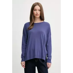 United Colors of Benetton pulover de bumbac femei, culoarea bleumarin, light, 1091D10D7 imagine