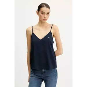Tommy Jeans bluză femei, culoarea bleumarin, uni, DW0DW20604 imagine
