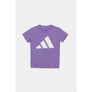 adidas tricou de bumbac pentru copii culoarea violet, JC9625 imagine