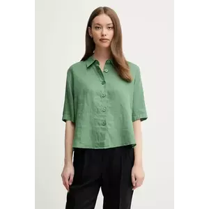 United Colors of Benetton camasa de in culoarea maro, cu guler clasic, regular imagine