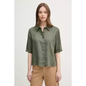 United Colors of Benetton camasa de in culoarea maro, cu guler clasic, regular imagine