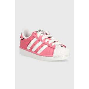 adidas Originals teniși din piele copii SUPERSTAR culoarea roz imagine