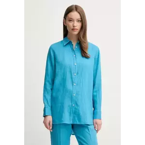 United Colors of Benetton camasa de in culoarea verde, cu guler clasic, regular imagine