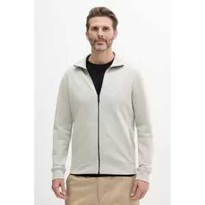 BOSS Orange hanorac de bumbac barbati, culoarea bej, neted, 50511709 imagine