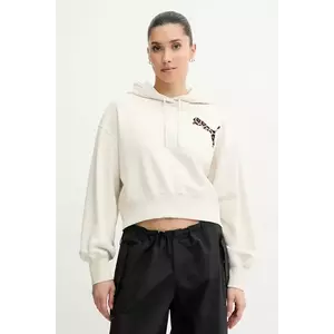 Puma bluza femei, culoarea bej, cu glugă, cu imprimeu, 632338 imagine