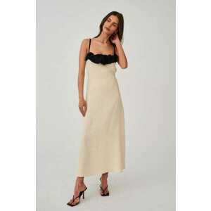 Undress Code rochie culoarea bej, midi, drept imagine