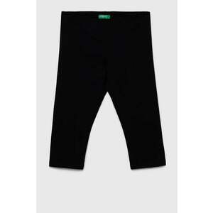 United Colors of Benetton leggins copii culoarea negru, neted imagine